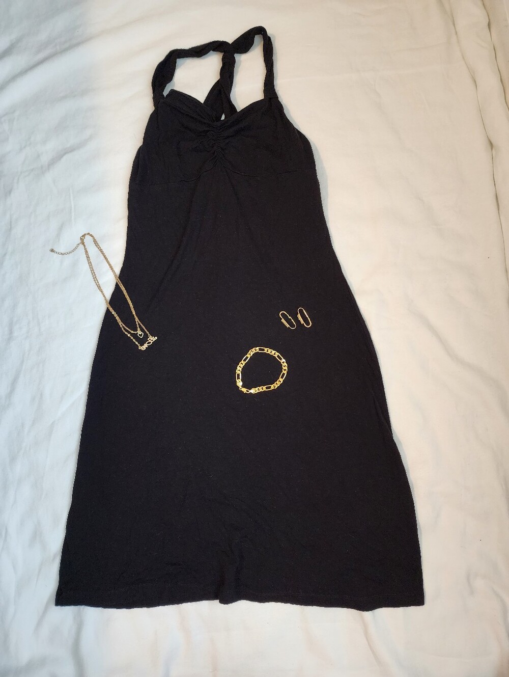 Dakine Black Halter Neck Mini Sundress XS